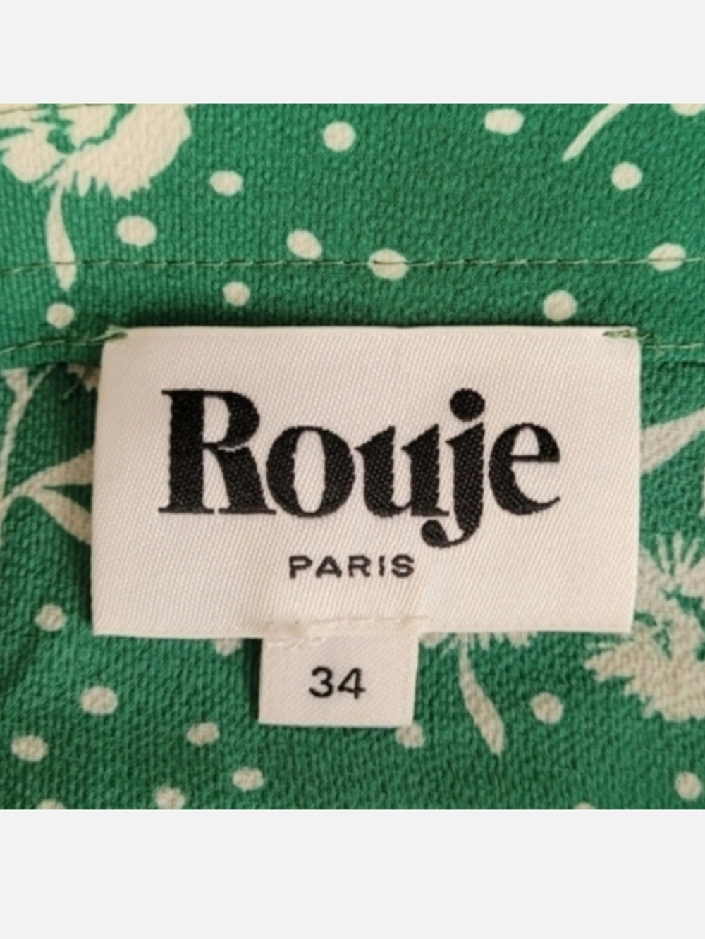ROUJE ANGELE GREEN RUFFLE FLORAL SKIRT - Picture 6 of 7